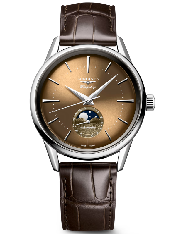 LONGINES Flagship Heritage Moonphase 38mm L48154622, handla denna klocka online eller i butik hos klockmaster