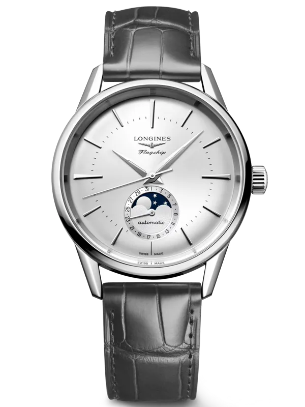LONGINES Flagship Heritage Moonphase 38mm L48154722, handla denna klocka online eller i butik hos klockmaster