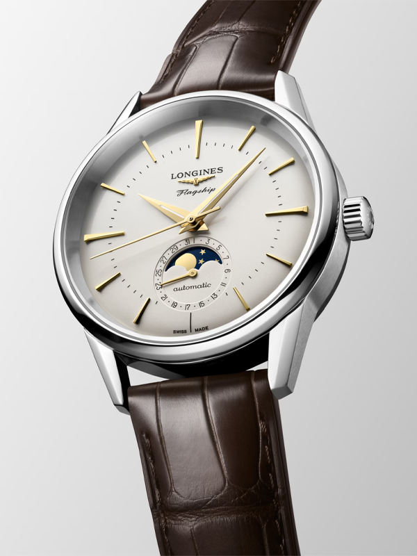 LONGINES Flagship Heritage Moonphase 38mm L48154782, klocka som du kan handla till bra pris hos oss på Klockmaster.