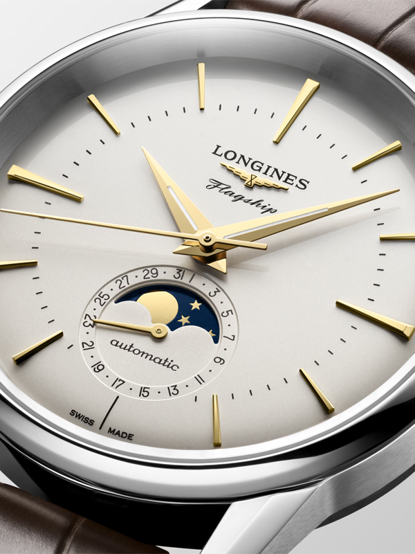 LONGINES Flagship Heritage Moonphase 38mm L48154782, klocka som du kan handla till bra pris hos oss på Klockmaster.