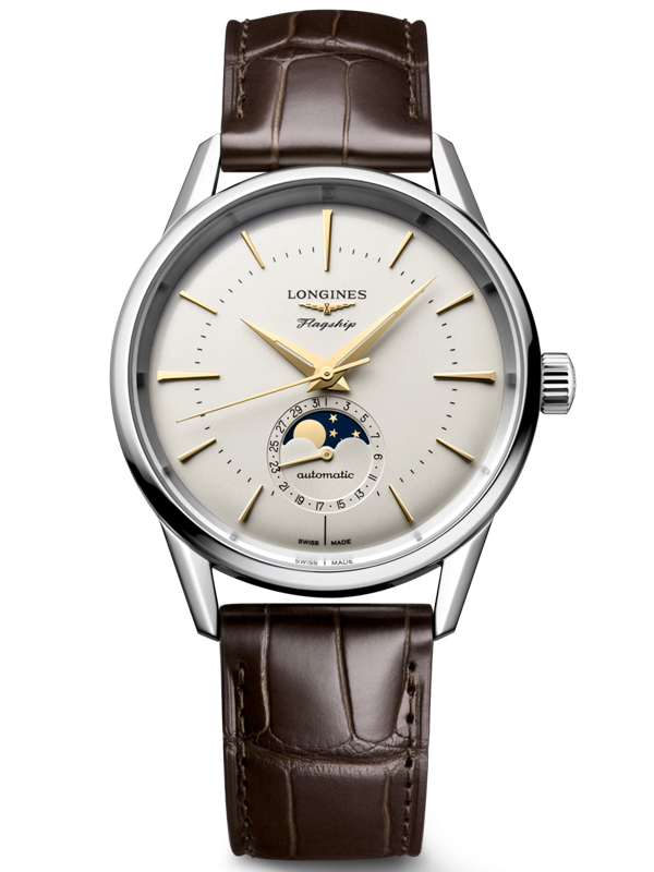 LONGINES Flagship Heritage Moonphase 38mm L48154782, handla denna klocka online eller i butik hos klockmaster