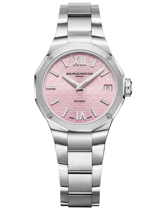 Baume and Mercier Riviera 33mm - Rosa Bandet M0A10812SE, handla denna klocka online eller i butik hos klockmaster