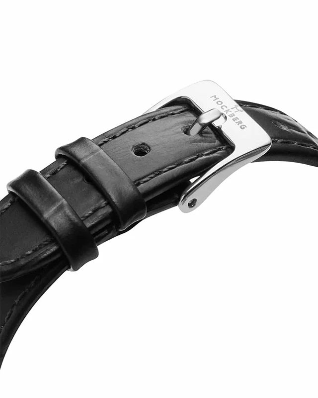 Mockberg Timeless Black Leather Silver 19mm, klocka som du kan handla till bra pris hos oss på Klockmaster.