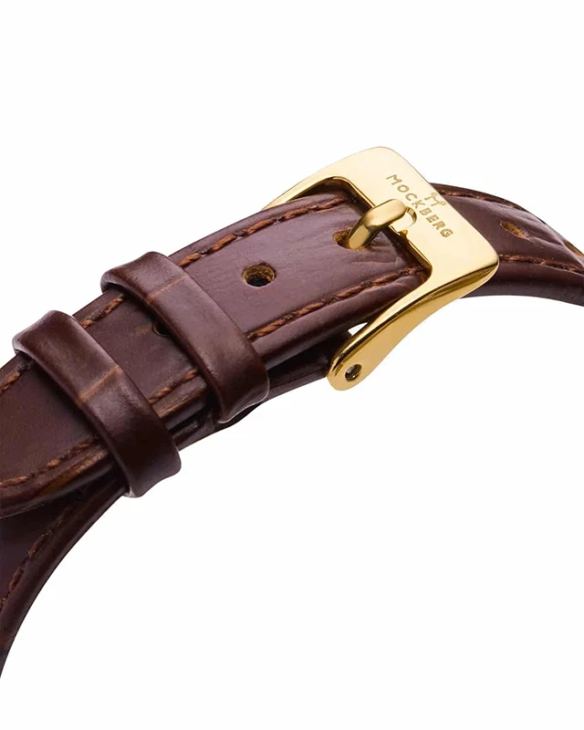 Mockberg Timeless Brown Leather Gold 19mm, klocka som du kan handla till bra pris hos oss på Klockmaster.