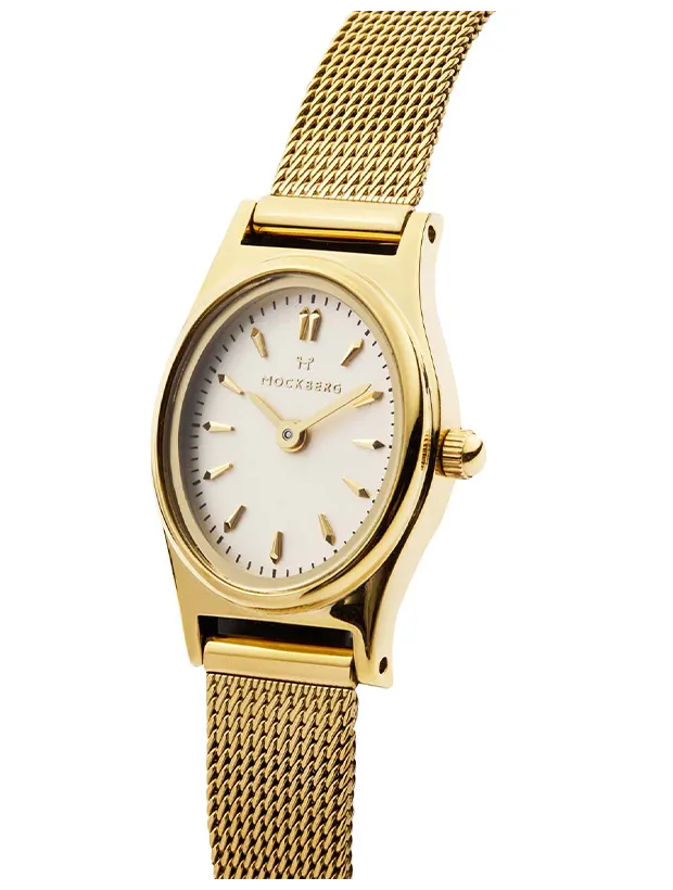 Mockberg Retro Mesh Gold 19mm MB0253, klocka som du kan handla till bra pris hos oss på Klockmaster.