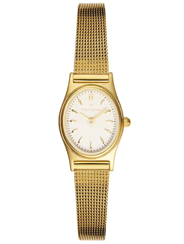 Mockberg Retro Mesh Gold 19mm MB0253, handla denna klocka online eller i butik hos klockmaster