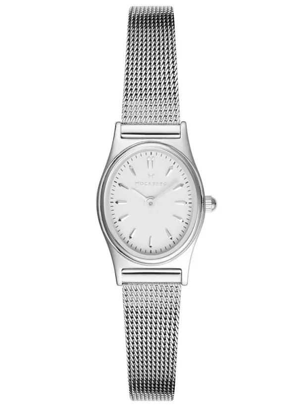 Mockberg Retro Mesh Silver 19mm MB0254, handla denna klocka online eller i butik hos klockmaster