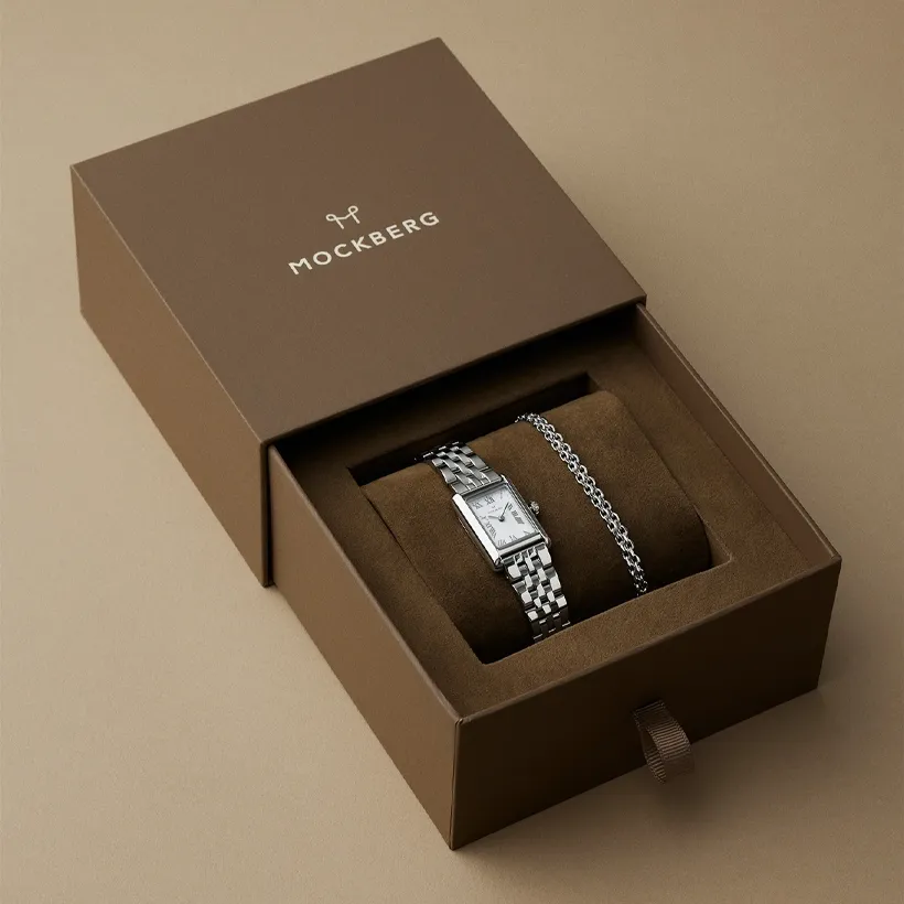 Mockberg Timeless Combo Silver 19mm MO246, klocka som du kan handla till bra pris hos oss på Klockmaster.