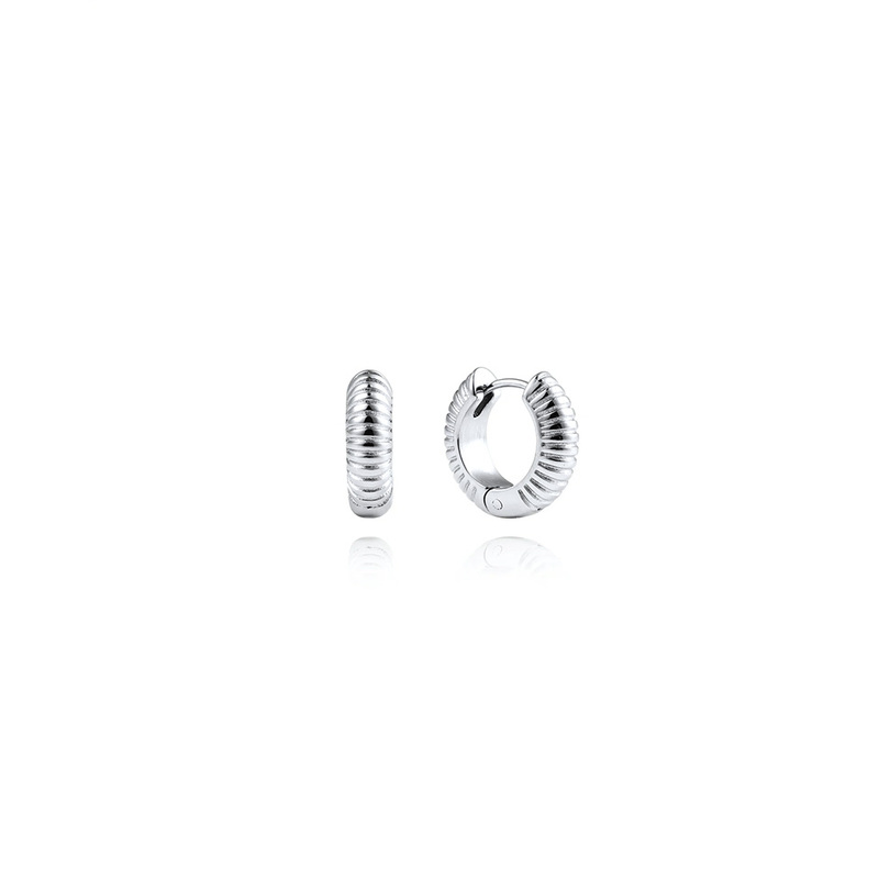 Mockberg Ribbed Hoops Silver Medium MO296, handla denna klocka online eller i butik hos klockmaster
