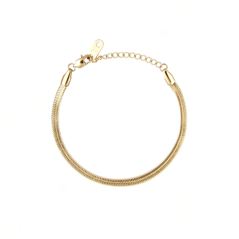 Mockberg Thin snake Armband gold medium MO572, handla denna klocka online eller i butik hos klockmaster