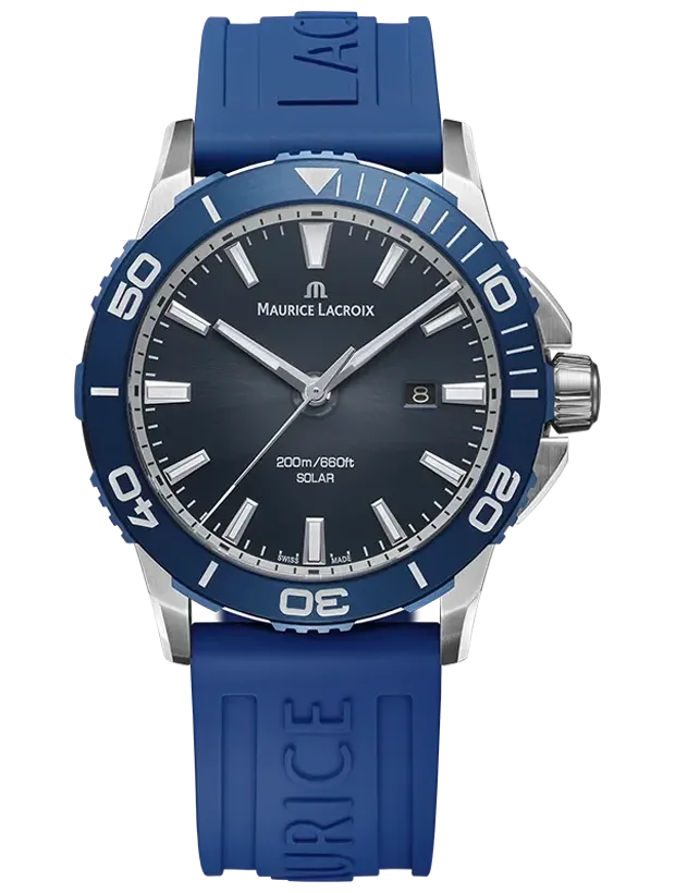 Maurice Lacroix Pontos Diver Solar 41mm PT1008-SSL40-430-4, handla denna klocka online eller i butik hos klockmaster