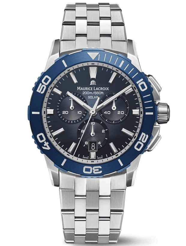 Maurice Lacroix Pontos S Solar Chronograph 42mm PT1038-SSL42-430-1, handla denna klocka online eller i butik hos klockmaster