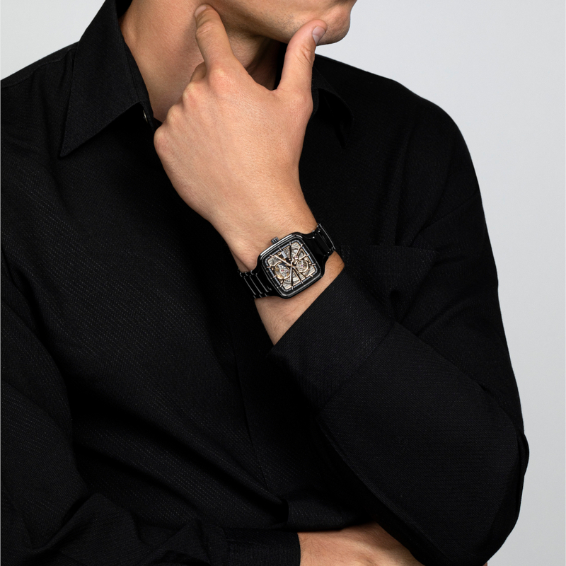 RADO True Square Automatic Open Heart 38mm R27086162, klocka som du kan handla till bra pris hos oss på Klockmaster.