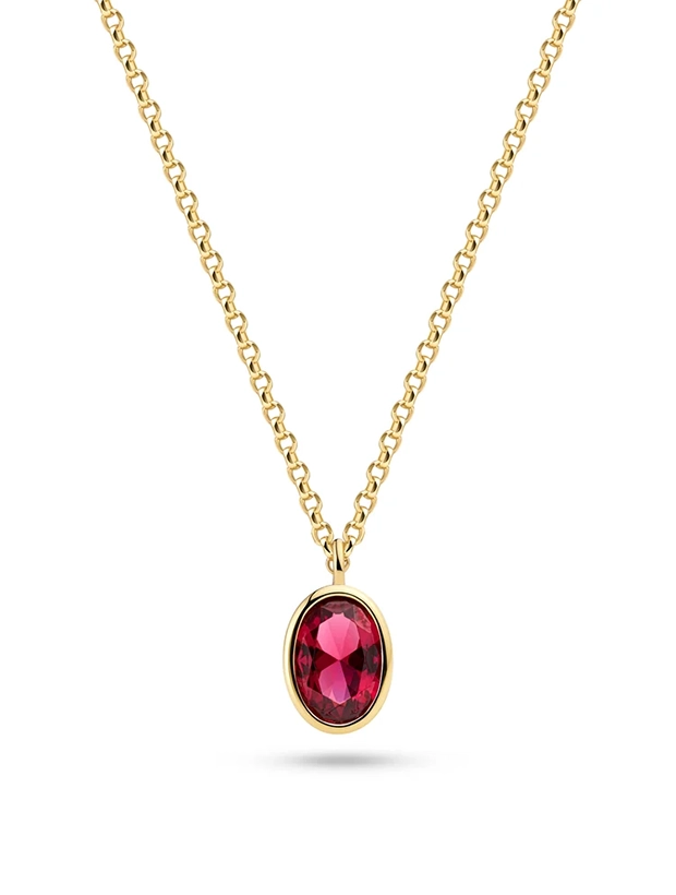 Sif Jakobs Halsband Sardinien Ovale - Guld/Rosa SJ-N2795-PKCZ-YG, handla denna klocka online eller i butik hos klockmaster