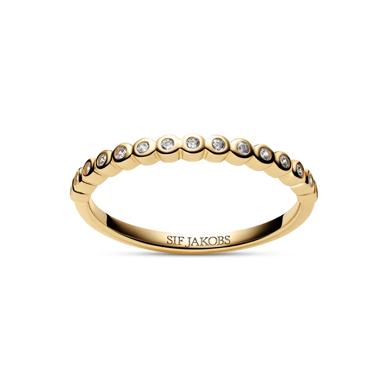 Ring Sarzana Guld 16,6mm Sif Jakobs SJ-R2750-CZ-YG-52, handla denna klocka online eller i butik hos klockmaster