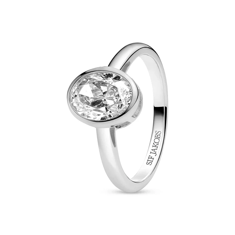 Ring Sardinien Ovale Grande Silver 16,6mm Sif Jakobs SJ-R2796-CZ-52, klocka som du kan handla till bra pris hos oss på Klockmaster.