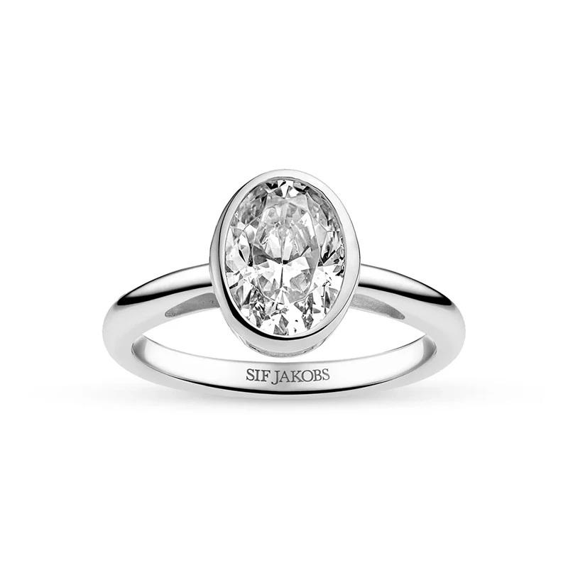 Ring Sardinien Ovale Grande Silver 16,6mm Sif Jakobs SJ-R2796-CZ-52, handla denna klocka online eller i butik hos klockmaster