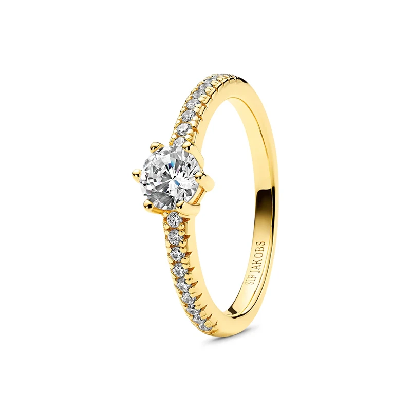 Ring Ellera Uno Grande Guld 17,2mm Sif Jakobs SJ-R42282-CZ-YG-54, klocka som du kan handla till bra pris hos oss på Klockmaster.