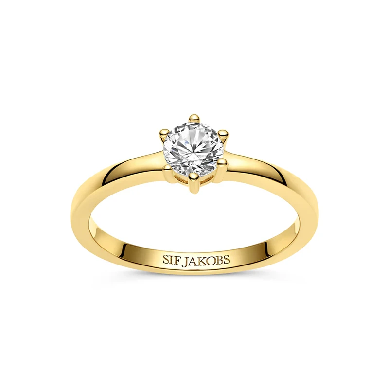 Ring Ellera Uno Pianura Grande Guld 17,8mm Sif Jakobs SJ-R42283-CZ-YG-56, handla denna klocka online eller i butik hos klockmaster