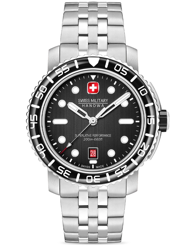 Swiss Military Hanowa Black Marlin 41mm SMWGH0001702, handla denna klocka online eller i butik hos klockmaster