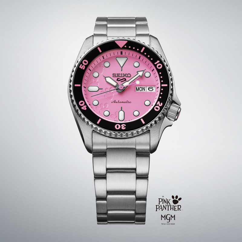 SEIKO 5 Sports x Pink Panther Limited Edition, klocka som du kan handla till bra pris hos oss på Klockmaster.