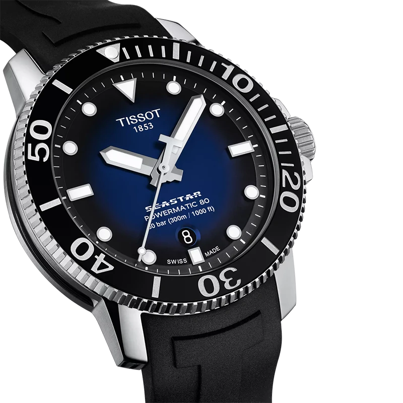 TISSOT Seastar 1000 Powermatic 80 43mm, klocka som du kan handla till bra pris hos oss på Klockmaster.