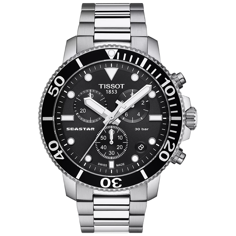 TISSOT Seastar 1000 Chronograph 45.5mm, handla denna klocka online eller i butik hos klockmaster