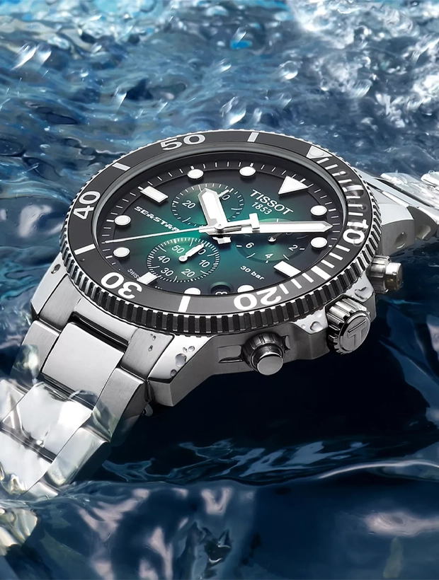 TISSOT Seastar 1000 Chronograph 45.5mm T1204171109101, klocka som du kan handla till bra pris hos oss på Klockmaster.