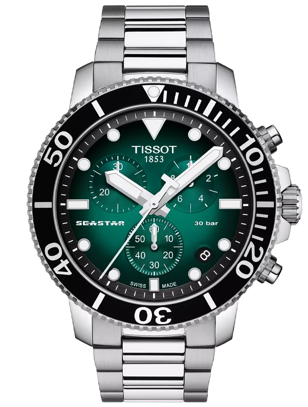 TISSOT Seastar 1000 Chronograph 45.5mm T1204171109101, handla denna klocka online eller i butik hos klockmaster