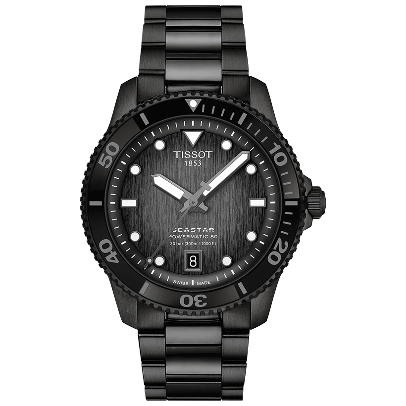 TISSOT Seastar 1000 Powermatic 80 40mm T1208073305100, handla denna klocka online eller i butik hos klockmaster