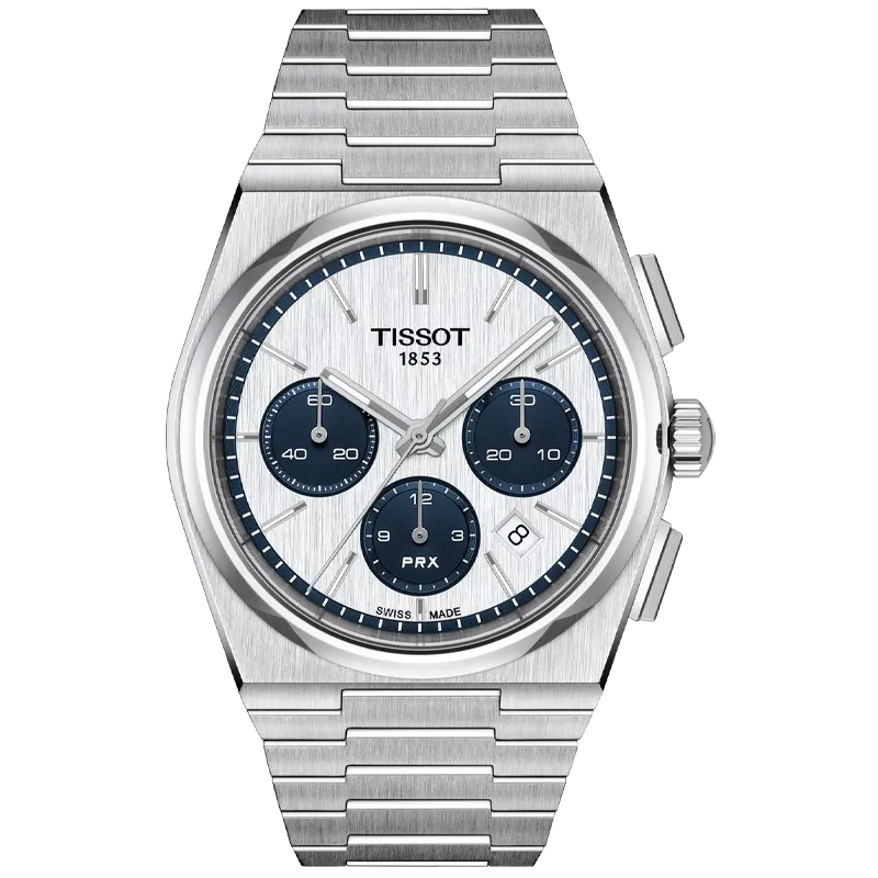 TISSOT PRX Automatic Chronograph 42mm T1374271101101, handla denna klocka online eller i butik hos klockmaster