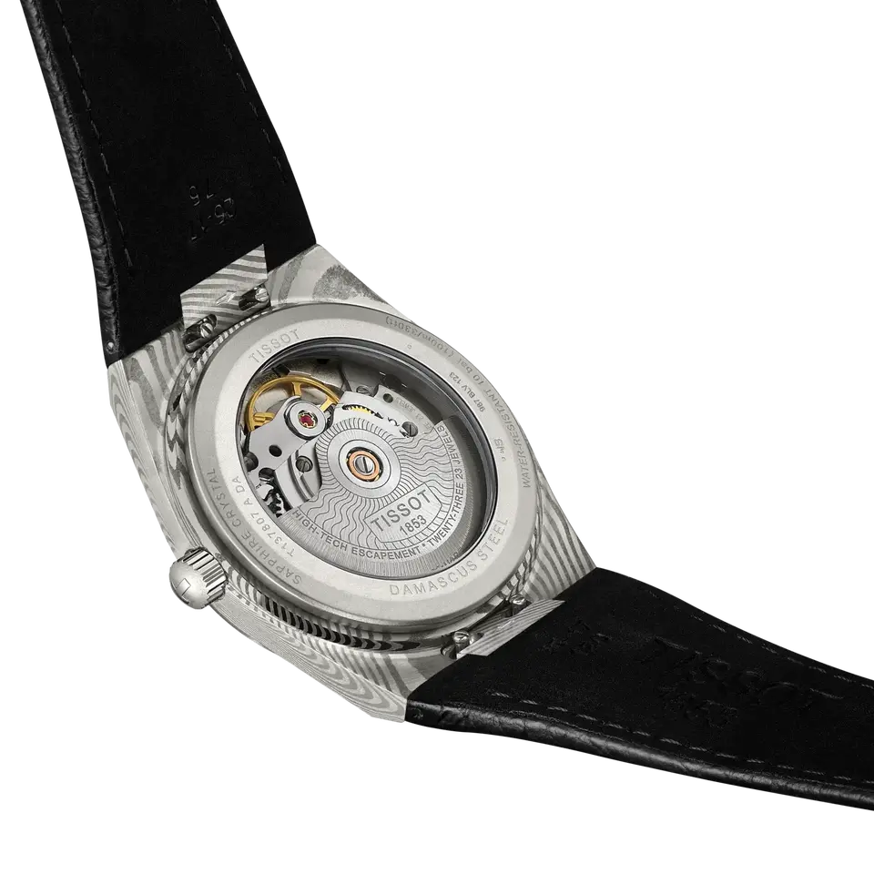 TISSOT PRX Automatic Damascus Steel 38mm T1378079608100, klocka som du kan handla till bra pris hos oss på Klockmaster.
