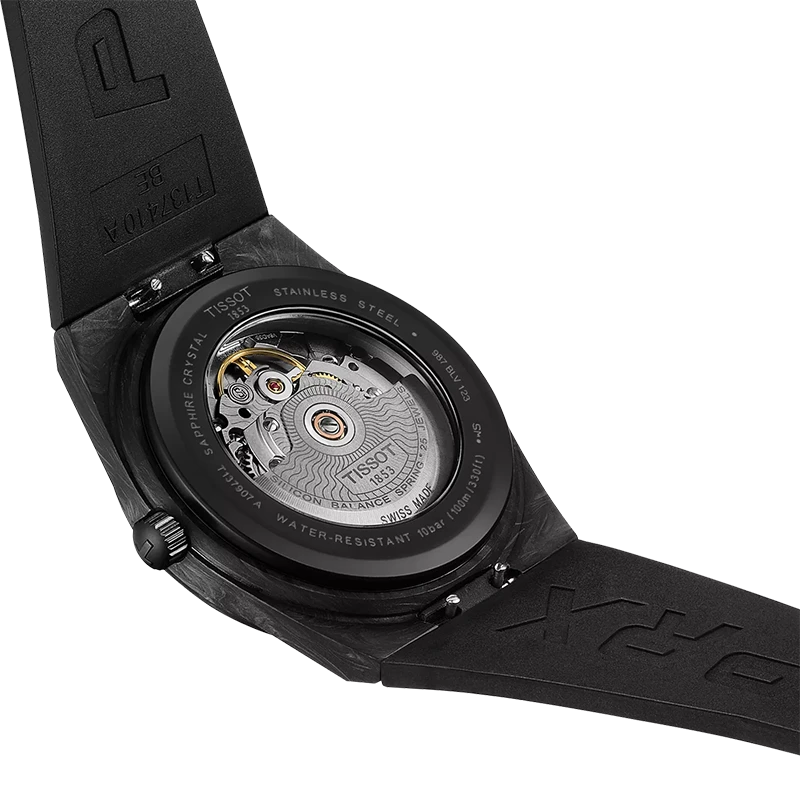 TISSOT PRX Automatic Carbon 40.5mm, klocka som du kan handla till bra pris hos oss på Klockmaster.