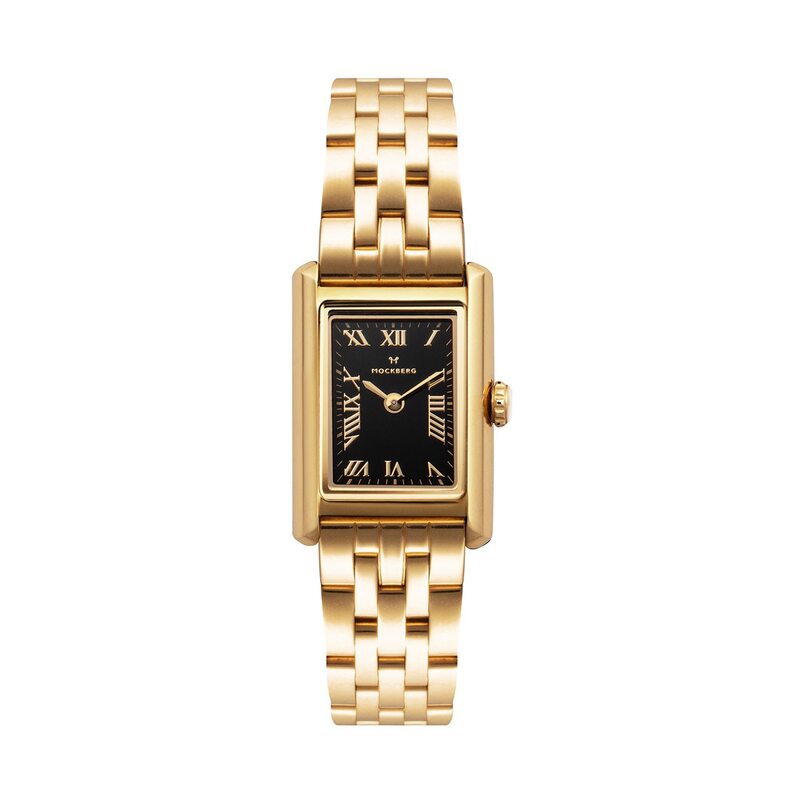 Timeless Gold Noir, en kvalitetsklocka från Klockmaster med gratis justering av armband och 12 månaders allriskförsäkring.