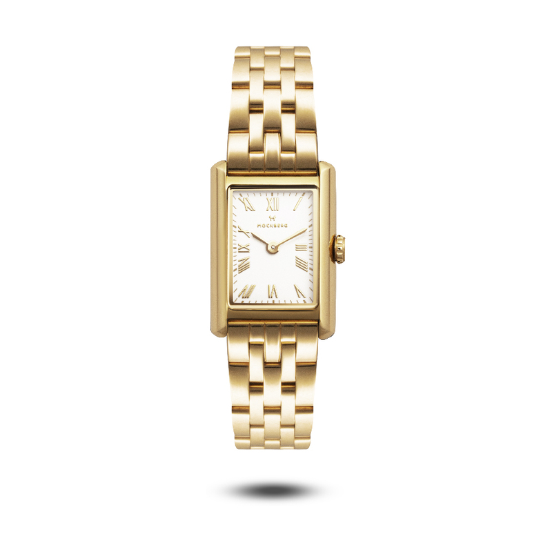 Timeless Gold, en kvalitetsklocka från Klockmaster med gratis justering av armband och 12 månaders allriskförsäkring.